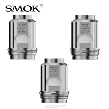 Pack 3 résistances TFV18 Smok - TFV18 Dual Mesh 0.15 ohm