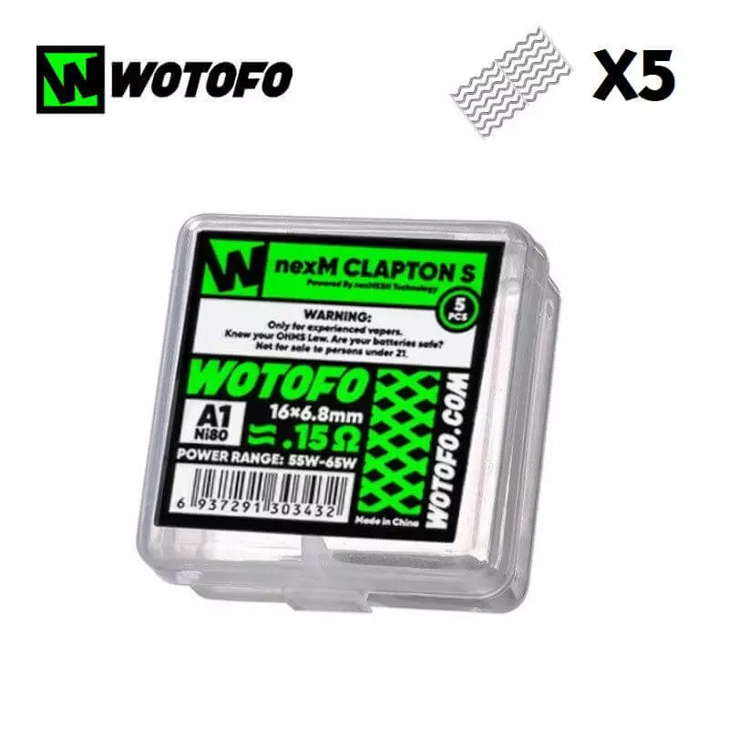 Pack 5 NexMesh Clapton S Wotofo 3805