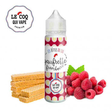Gaufrette Framboise Le coq qui vape 50ml Gaufrette Framboise Le coq qui vape 50ml