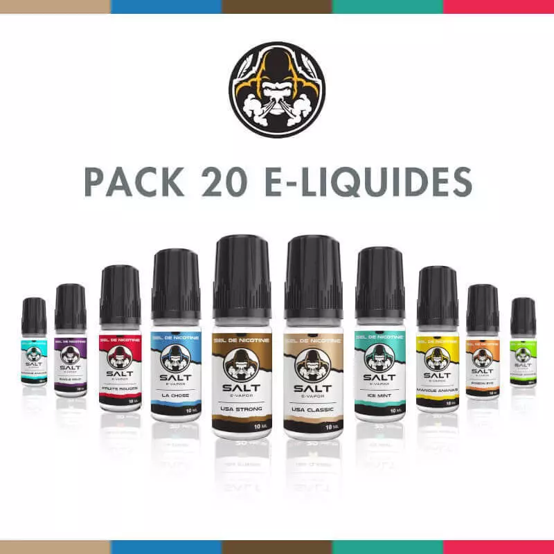 Pack 20 E-liquides Salt E-Vapor P1986*