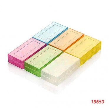 Boîte de rangement double accus 18650 - Transparent Boîte de rangement double accus 18650 - Transparent