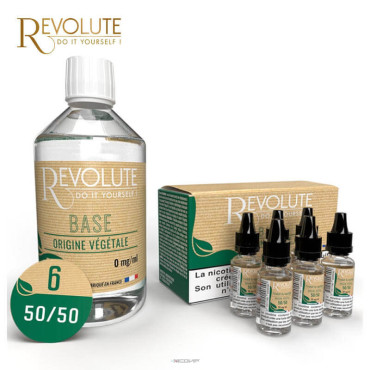 Pack Base DIY Végétale 50/50 Revolute 200ml - 6 mg Pack Base DIY Végétale 50/50 Revolute 200ml - 6 mg