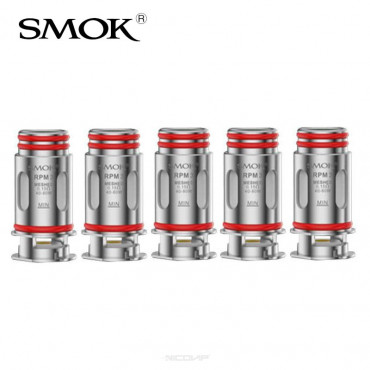 Pack 5 résistances RPM 3 Meshed Smok - 0.15 Ohm Pack 5 résistances RPM 3 Meshed Smok - 0.15 Ohm