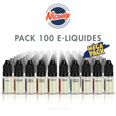 Pack 100 E-liquides NicoVIP Pack 100 E-liquides NicoVIP