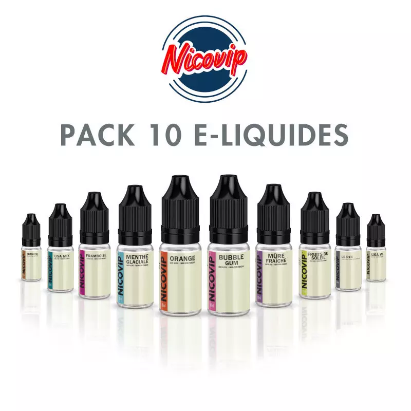 Pack 10 E-liquides Nicovip P26*