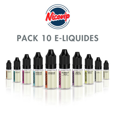 Pack 10 E-liquides Nicovip