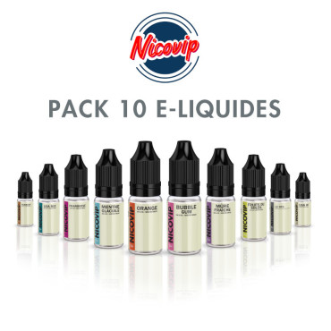 Pack 10 E-liquides Nicovip Pack 10 E-liquides Nicovip