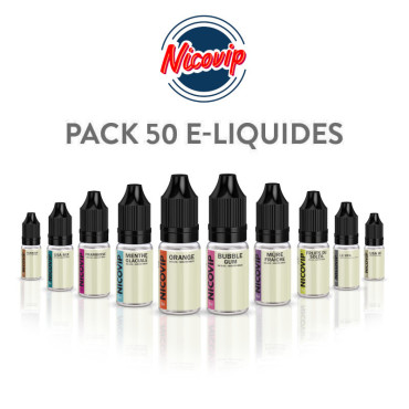 Pack 50 E-liquides NicoVIP