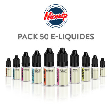 Pack 50 E-liquides NicoVIP