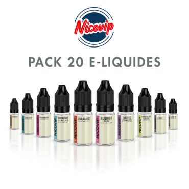 Pack 20 E-liquides NicoVIP Pack 20 E-liquides NicoVIP