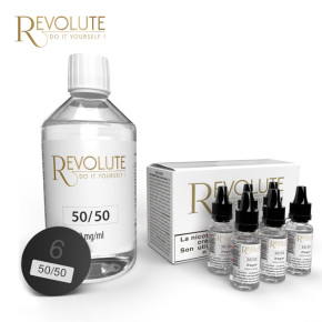 Pack Base et boosters 50/50 Revolute 200ml - 6 mg