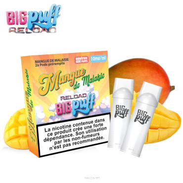 Pack 2 Cartouches Mangue de Malaisie Big Puff Reload Pack 2 Cartouches Mangue de Malaisie Big Puff Reload