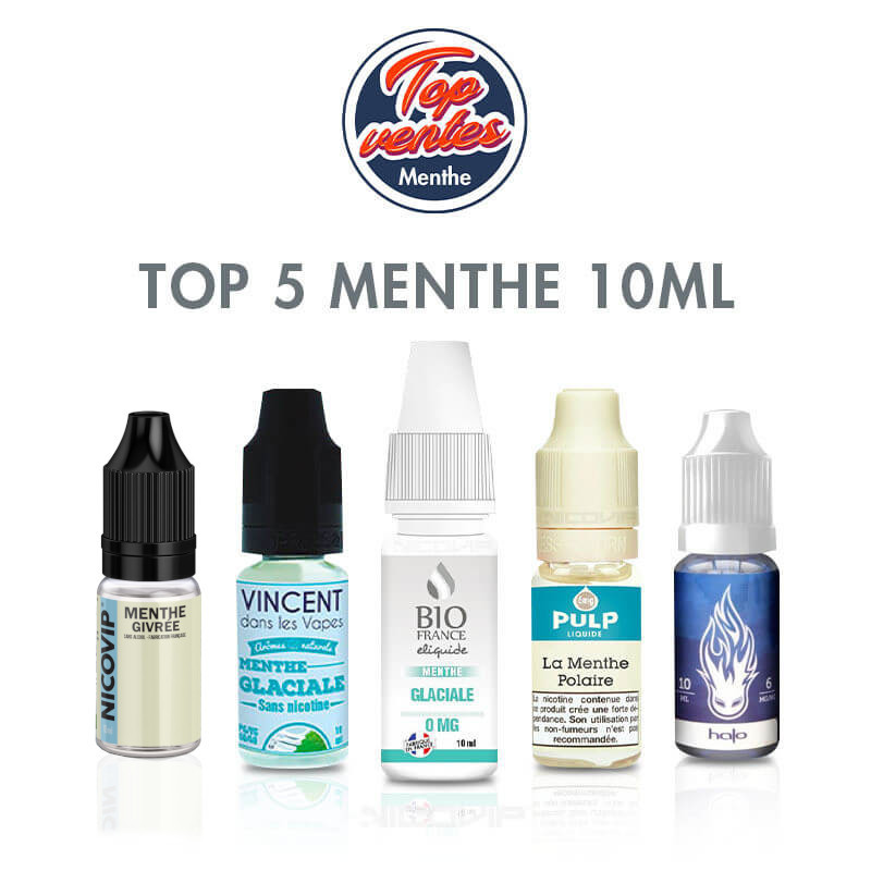 Top 5 E liquides Menthe 10ml