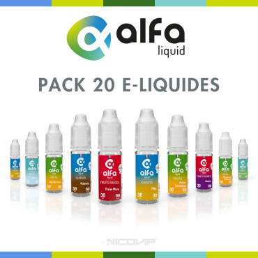 Pack 20 E-liquides Alfaliquid pas Cher