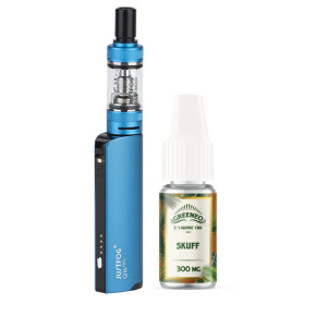 Kit CBD Q16 Pro Justfog + Skuff Greeneo 10ml bleu