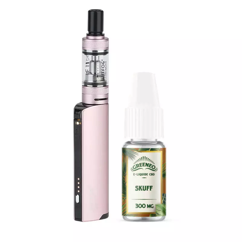 Kit CBD Q16 Pro Justfog + Skuff Greeneo 10ml - Rose