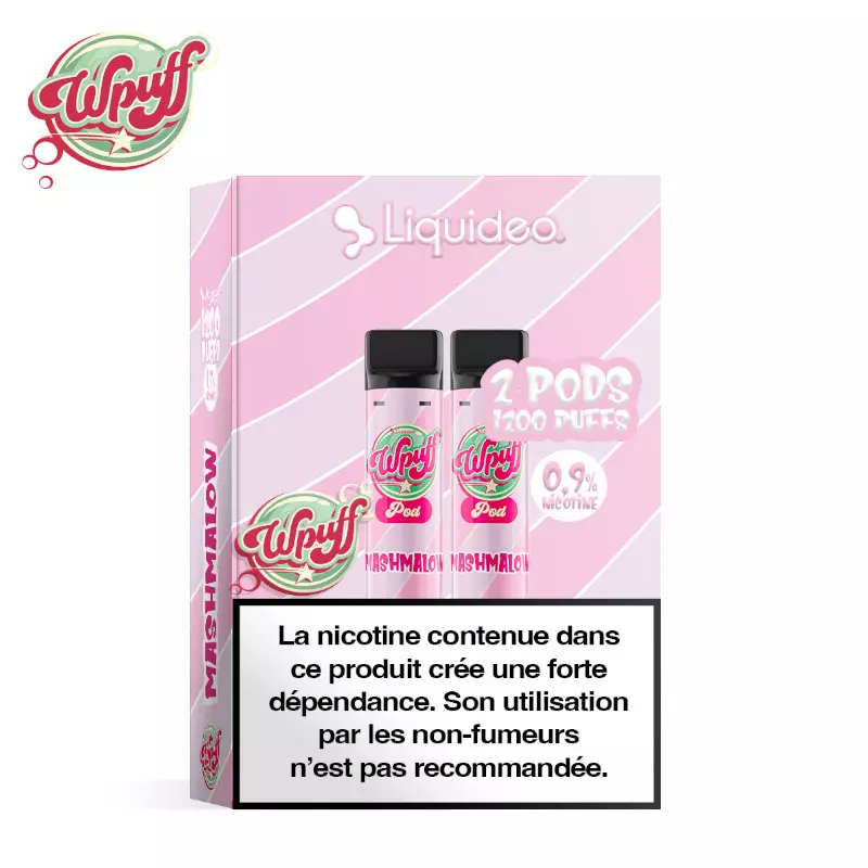2 Recharges Puff Mashmalow Wpuff 1800 Liquideo 6987
