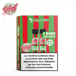 2 Recharges Puff Pastèque Fraise Wpuff 1800 Liquideo 6997