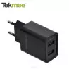 Prise Secteur 2 ports USB 2.4A Tekmee - Noir