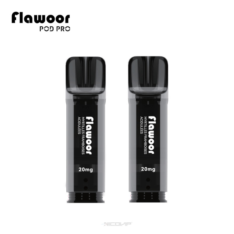 2 Recharges Puff Myrtilles Framboises Acidulées Flawoor Pod Pro 7165