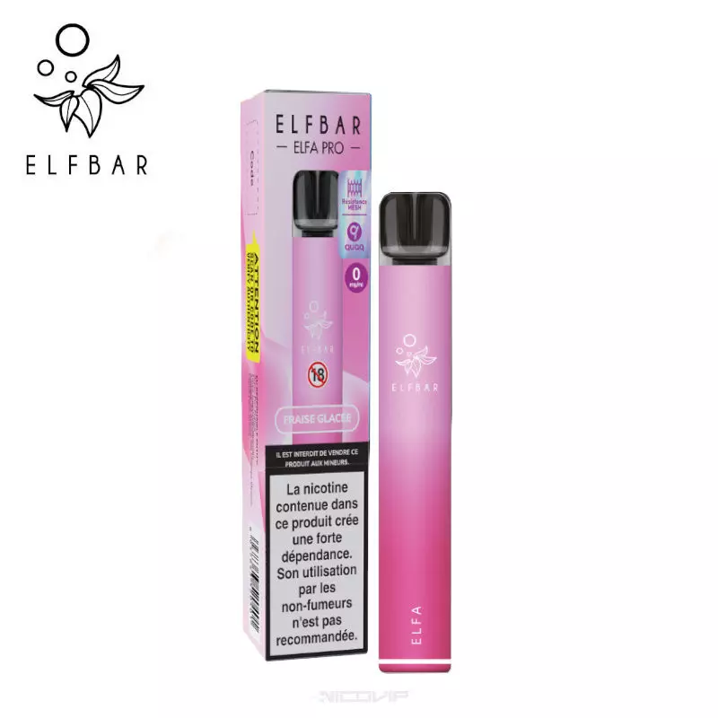 Kit Puff Elfa Pro Fraise Glacée Elfbar - 10 mg