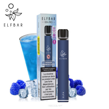Kit Puff Elfa Pro Limonade Framboise Bleue Elfbar - Sans nicotine Kit Puff Elfa Pro Limonade Framboise Bleue Elfbar - Sans nicotine
