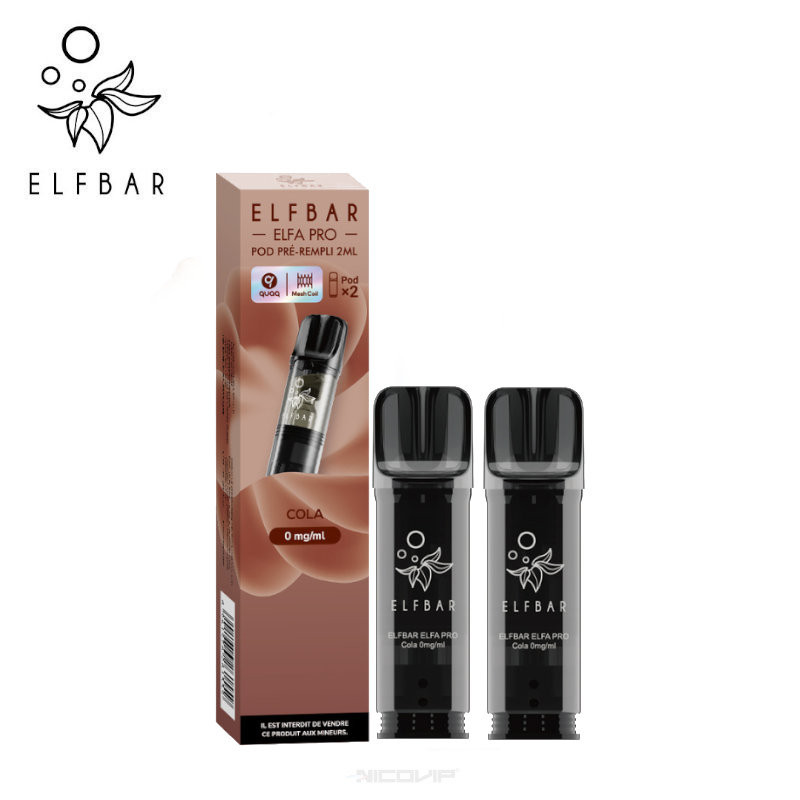 2 Recharges Puff Cola Elfa pro Elfbar - 10 mg
