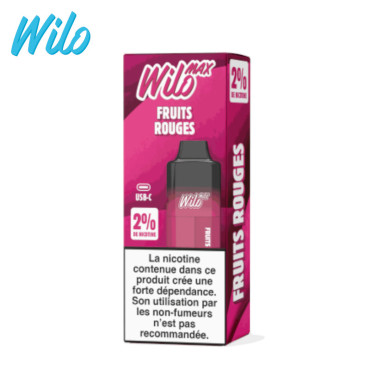 Kit Puff + Pod + Fiole Fruits Rouges Wilo Max 12ml - 20 mg
