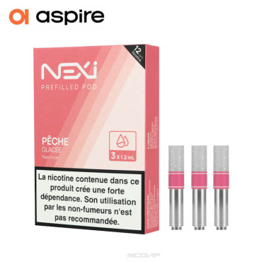 3 Recharges Nexi One Pêche Glacée 1,2ml Aspire - 20 mg 3 Recharges Nexi One Pêche Glacée 1,2ml Aspire - 20 mg