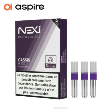 3 Recharges Nexi One Cassis Glacé 1,2ml Aspire - 20 mg 3 Recharges Nexi One Cassis Glacé 1,2ml Aspire - 20 mg