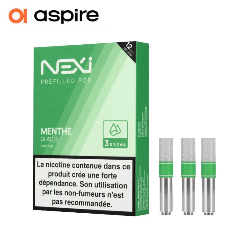 3 Recharges Nexi One Menthe Glacée 1,2ml Aspire - 20 mg