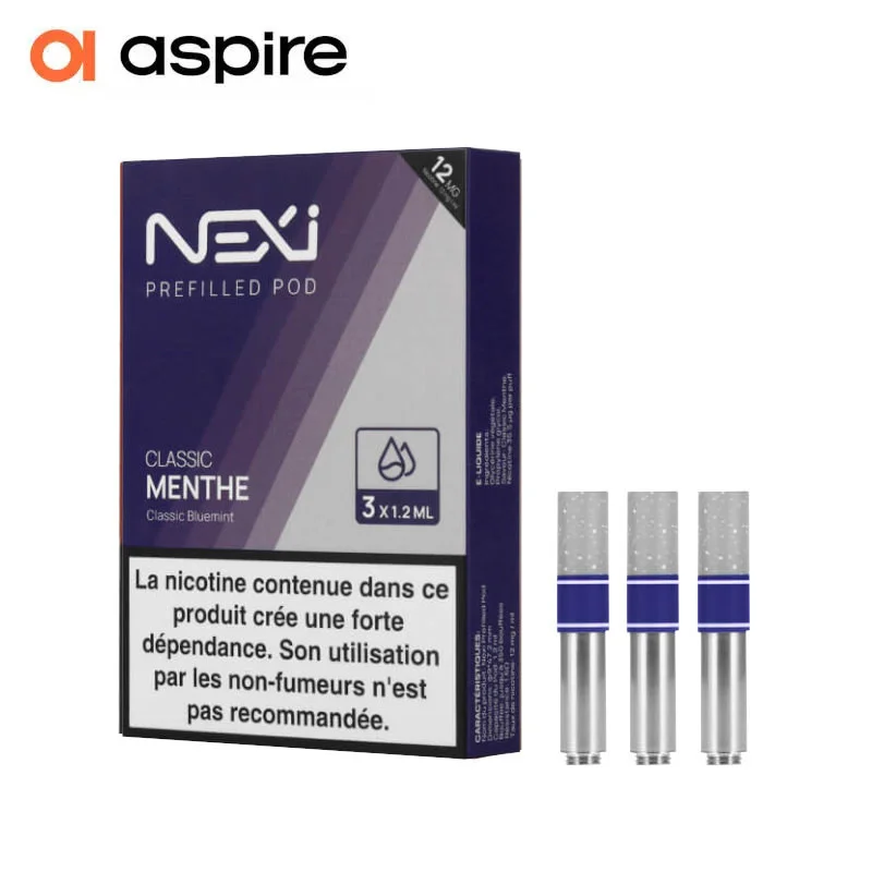3 Recharges Nexi One Classic Menthe 1,2ml Aspire - 20 mg