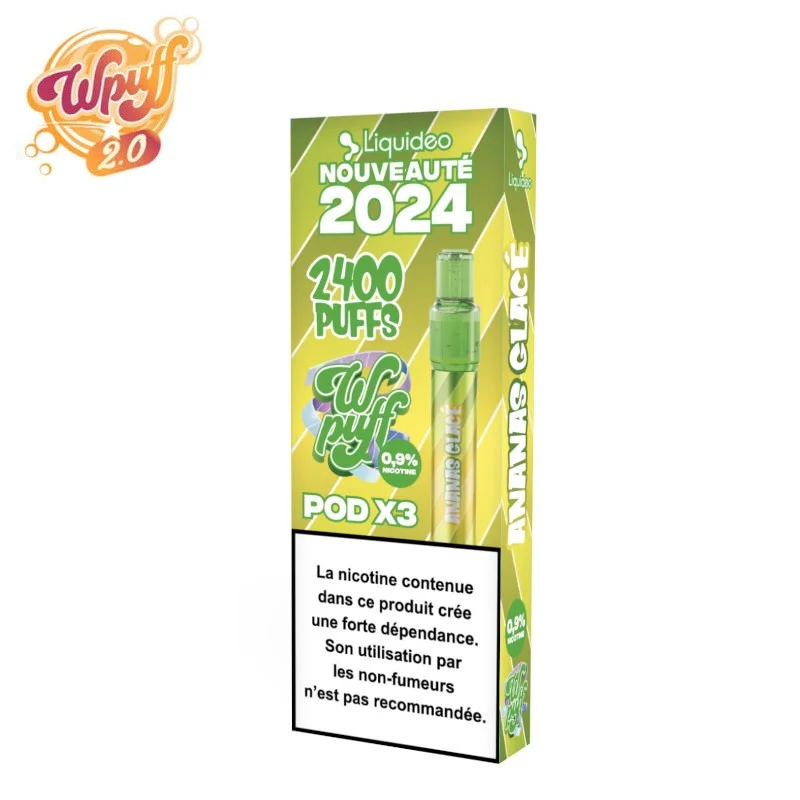 Kit Puff + 3 Pods Ananas Glacé Wpuff 2.0 Liquideo 7435