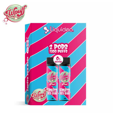 2 Recharges Puff Fruits des Bois Wpuff 1800 Liquideo
