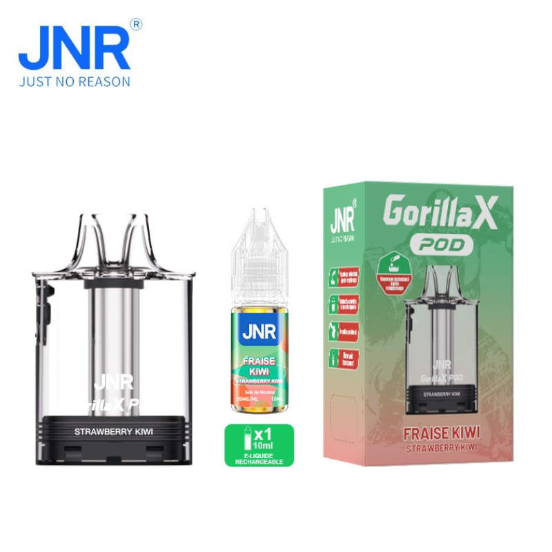1 Cartouche + 1 e-liquide 10ml Strawberry Kiwi Gorilla X JNR