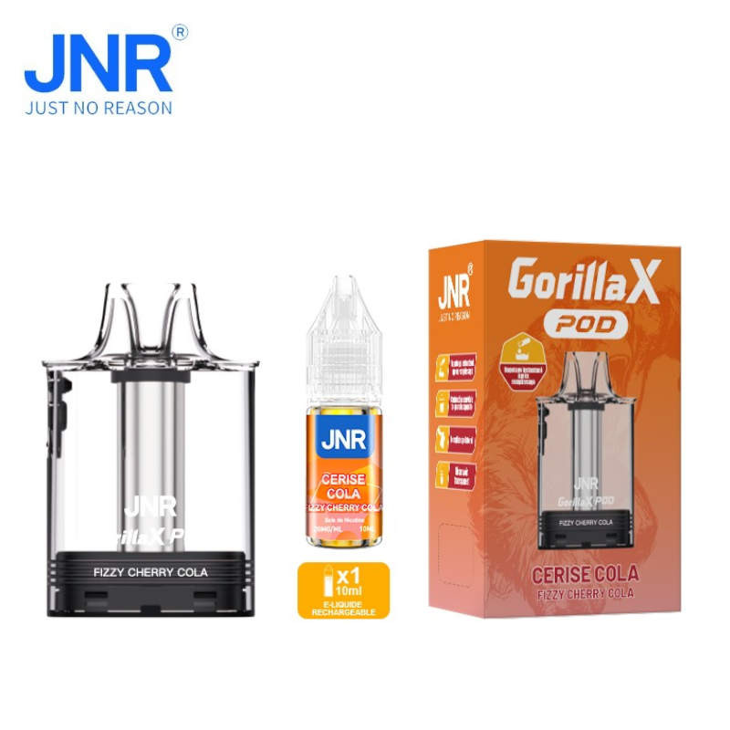 1 Cartouche + 1 e-liquide 10ml Fizzy Cherry Cola Gorilla X JNR