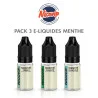 Pack 3 E-liquides Menthe Nicovip