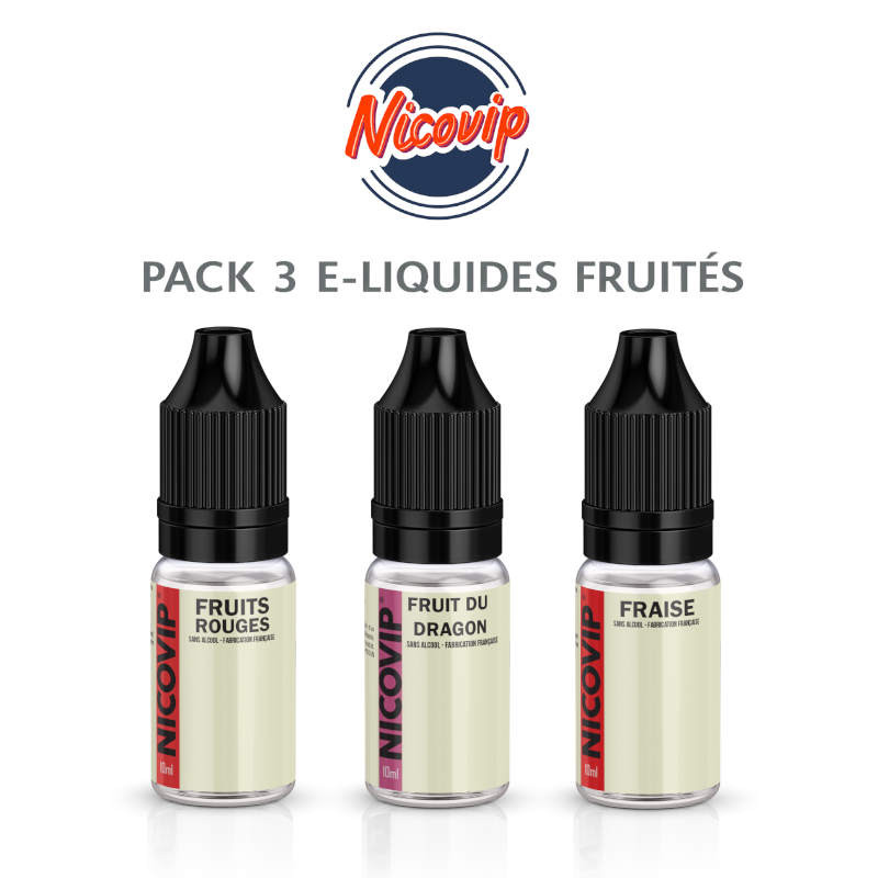 Pack 3 E-liquides Fruités Nicovip