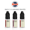 Pack 3 E-liquides Fruités Nicovip