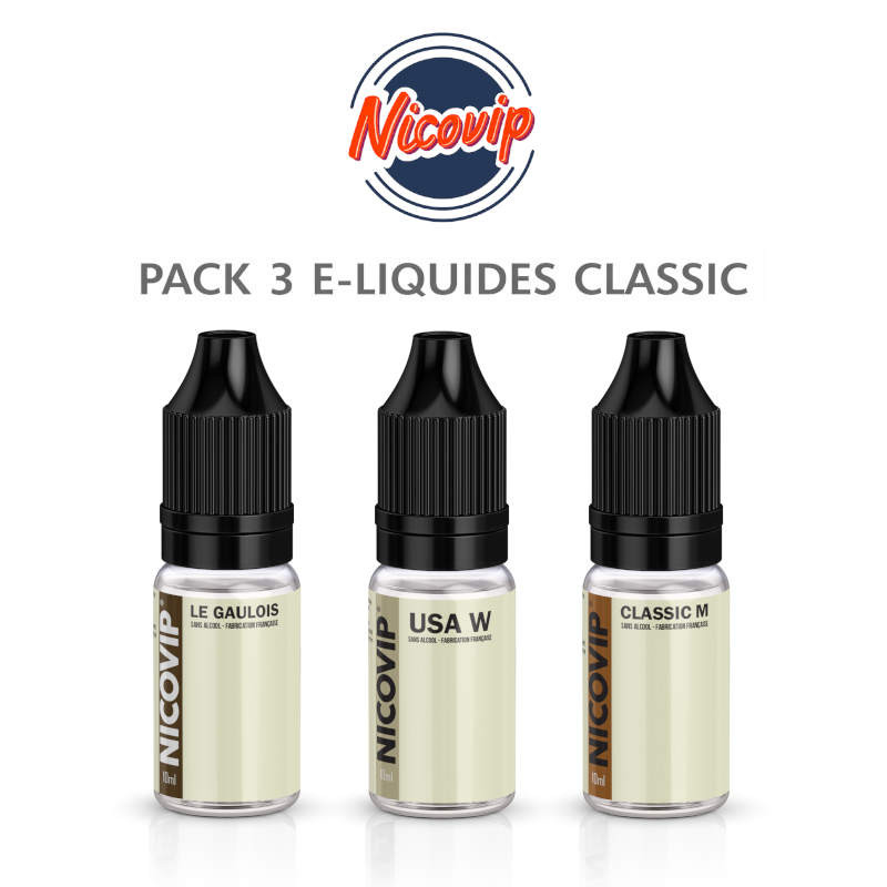 Pack 3 E-liquides Classic Nicovip