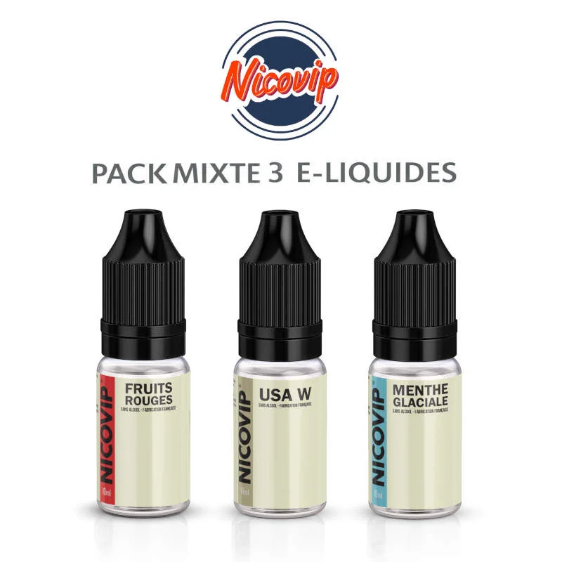 Pack 3 E-liquides Mixtes Nicovip