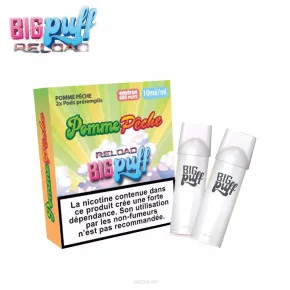 Pack 2 Cartouches Pomme Pêche Big Puff Reload