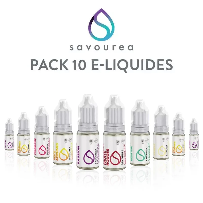 Pack 10 E-liquides Savourea