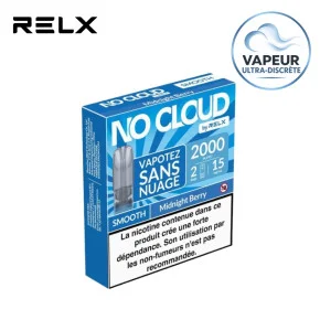 Pack 2 Cartouches Midnight Berry No Cloud RELX