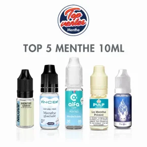 Top 5 E liquides Menthe 10ml Top 5 E liquides Menthe 10ml