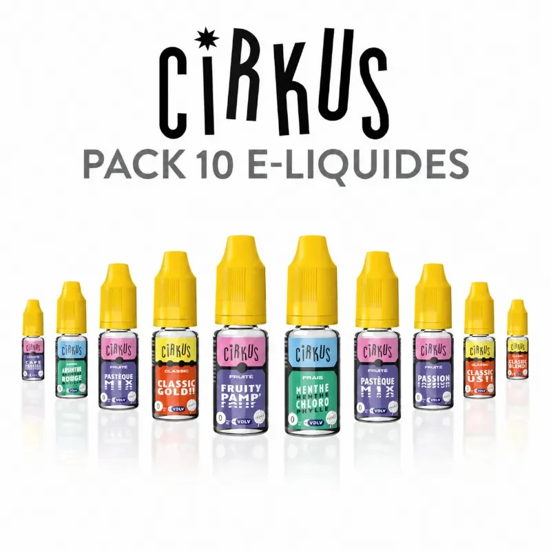 Pack 10 E-liquides Cirkus