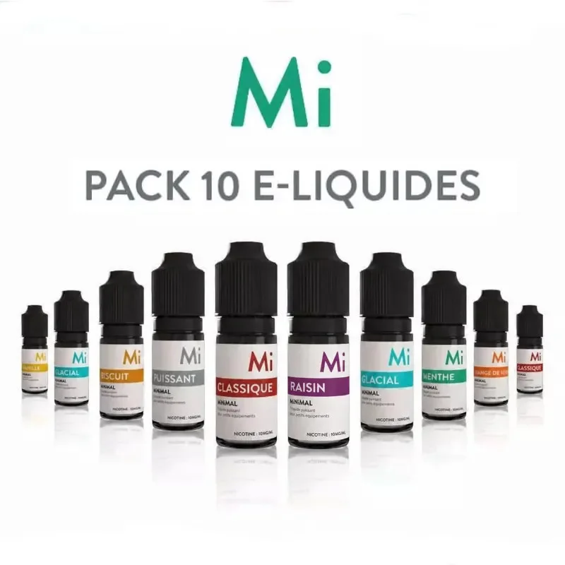 Pack 10 E-liquides Minimal