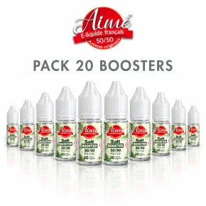Pack 20 Salt Booster de nicotine 50/50 PG/VG Aimé