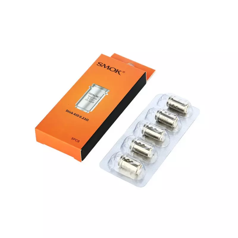 5 Résistances Stick AIO 0,23 ohms Smoktech 1458 A3F