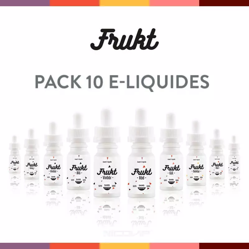 Pack 10 E-liquides Frukt P1515*